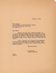 Rubin Saltzman to Valia Hirsch about Loan, January 1946 (correspondence)