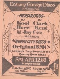 Ecstasy Garage Disco, Apr. 12, 1980