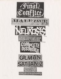 Gilman Street Project, 1988 January 02