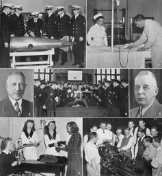 World War II, specialized training at the University of Pennsylvania, photo collage