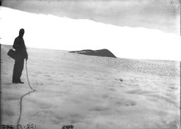 Mt. Schurman showing above ice cap, Nugsuak (Bonsteel)