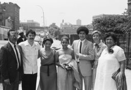 Joe Conzo with members of his family at his high school graduation