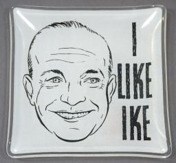 Eisenhower I Like Ike Portrait Ashtray, ca. 1956