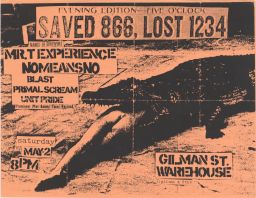 Gilman Street Warehouse, 1987 May 02