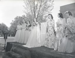 May Queen and Attendants in Front of Alexander Gym II