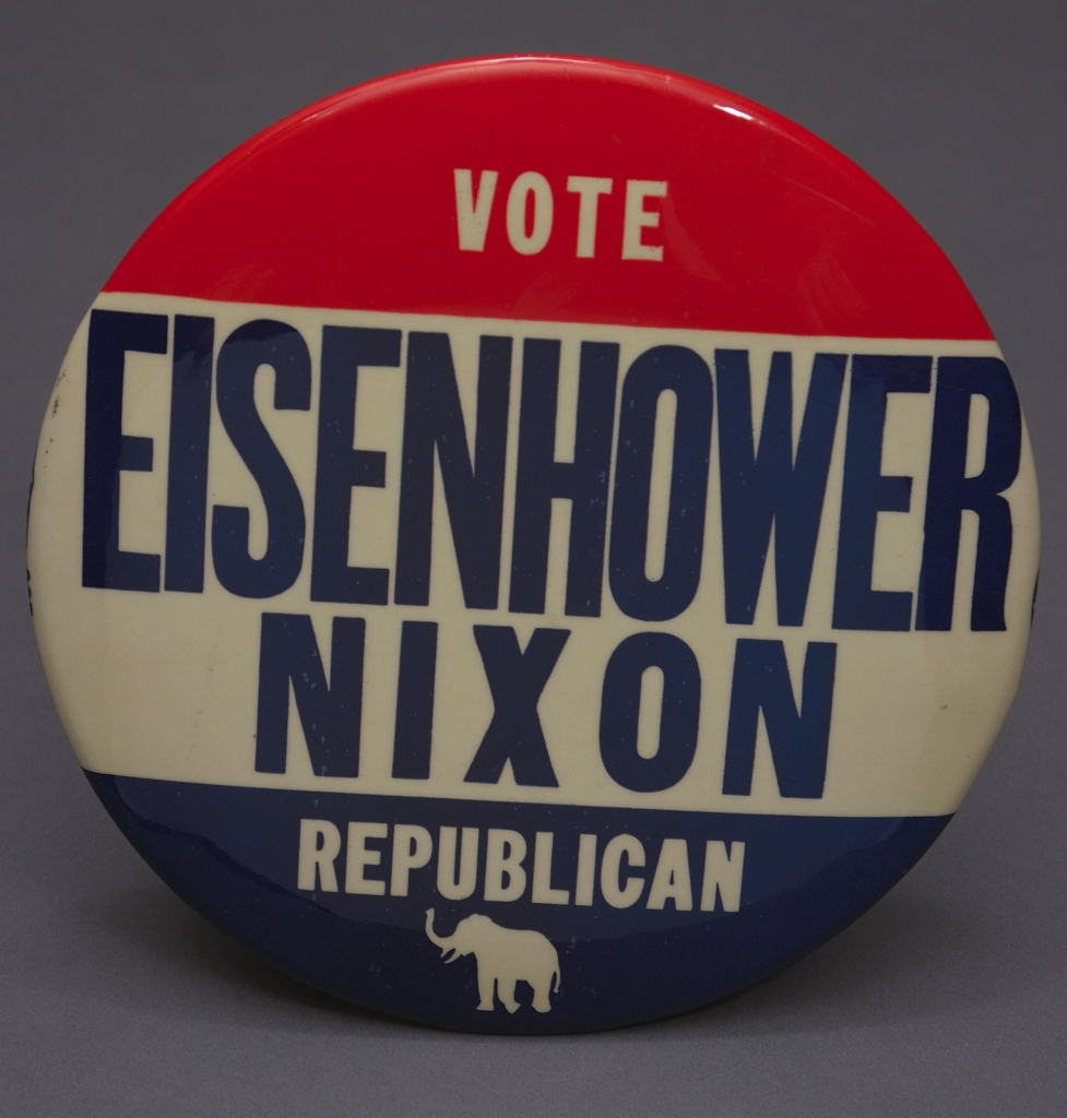 1952 IKE and NIXON 21mm pin-back Re-election Campaign Pins EISENHOWER Never Worn