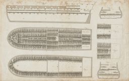Slave Ship Engraving - Engraving of a Ship Showing how many
                     Slaves are Loaded as "Cargo"