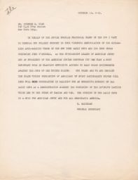 Rubin Saltzman to Stephen S. Wise Praising him for his Denunciation of Anti-Semitic Writing, October 1945 (correspondence)