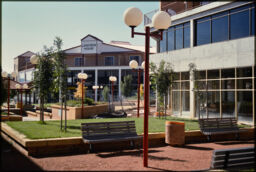 Light fixtures and a building in the town center (Tuggeranong, Canberra, AU)