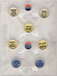 Democratic Presidential Contender Buttons, ca. 1952