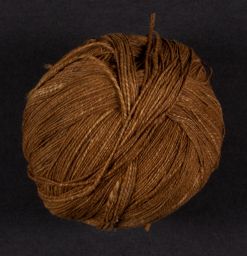 Ball of brown cotton yarn