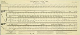 Voting Machine Sample Ballot: Primary Election, April 15, 1952
