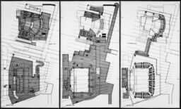 Broome County Cultural Center Design Competition 04, Plans - Service Level, Concourse Level and Seating Level