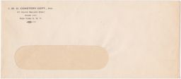 Pre-Printed Envelope, I.W.O. Cemetery Department