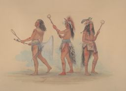 Ball Players: Tul-lock-chish-ko (He who Drinks the Juice of the Stone), Choctaw, Wee-chesh-ta-dooh-ta (the Very Red Man), Sioux, and Ah-no-je-nahge (He who Stands on Both Sides), Ojibwa