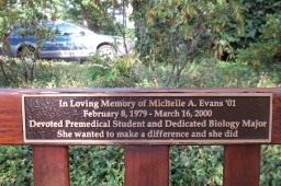 Michelle A. Evans Memorial Bench