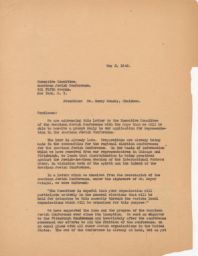 Rubin Saltzman to the Executive Committee of the American Jewish Conference about Delayed Response, May 1943 (correspondence)