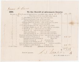 Tax bill Includes Tax on 15 Slaves and Freed Slaves