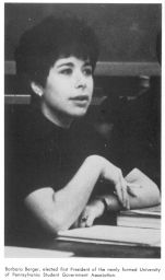 Barbara Berger, B.A. 1967, first president of University of Pennsylvania Student Government