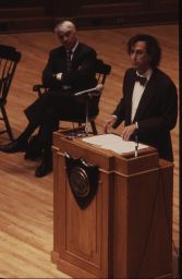 Tony Kushner and Richard Warch at Convocation