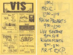 VIS Club, 1986 November 05 to 1986 November 08