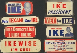 Eisenhower Bumper Stickers, 1952