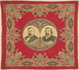 Blaine-Logan Portrait Handkerchief, 1884