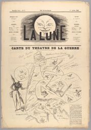 Carte du Theatre de la Guerre des Journaux [Map of the Theatre of the War of the Newspapers]