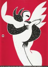 AIDS poster [stylized angel and devil embracing/struggling]