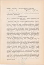 General Orders No. 50 - An Act to Continue the Relief of Freedmen and Refugees for Another Year