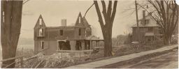 Central Ave. South of Library; House being demolished in foreground