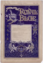 Battle of Gettysburg, 40th anniversary issue of the Book of the Royal Blue, cover