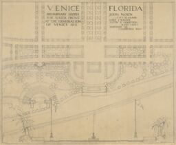 Preliminary sketch for waterfront at the termination of Venice Avenue.