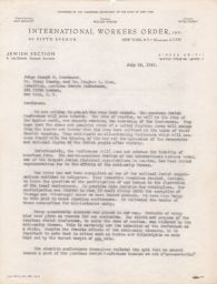 Rubin Saltzman to Judge Joseph M. Proskauer, Henry Monsky, Dr. Stephen S. Wise, and the Presidium of the American Jewish Conference about Reversal of Decision, July 1943 (correspondence)