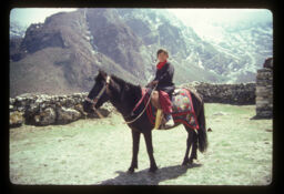 balika ghoda chadadai (बालिका घोडा चड्दै / Young Girl Riding a Horse)