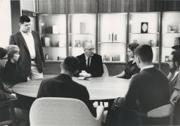 George Healey in a conference