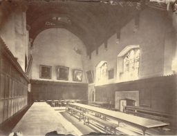 Cambridge. Peterhouse, Dining Hall (Interior, Before Redecorations)      