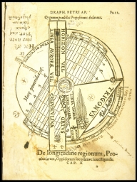 De longitudine regionum, Provinciarum, Oppodorum locorumque investiganda (from Apianus, Cosmography) (from Apianus, Cosmography)