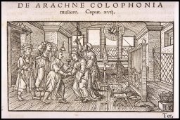 De Arachne Colophonia muliere [Concerning Arachne (Aragne), a Woman of Colophone] (from Boccaccio, Concerning Famous Women)