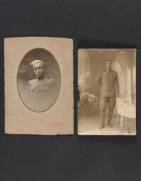 Two portraits of men in uniform