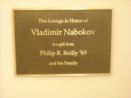 Vladimir Nabokov Lounge Plaque