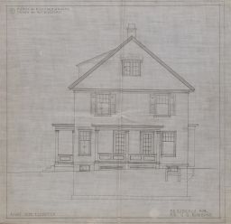 Residence for Mr. G. G. Robbins - Right Side Elevation