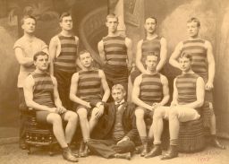 Crew (men's), 1884 freshman (Class of 1888) team, group photograph