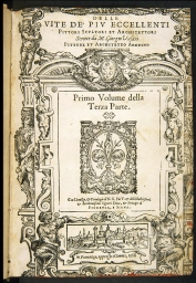 [Title page of Part III, Volume I] (from Vasari, Lives)