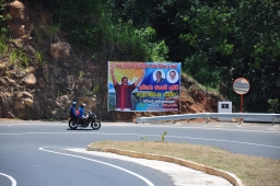 Hunnasgiriya/Kandy-Mahiyangana Road billboard