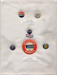 Hiram Johnson and Wood Campaign Buttons, ca. 1920-1940