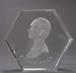 Henry Clay Glass Portrait Paperweight, ca. 1844