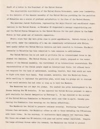 Louis Lipsky and Milton Handler to the President of the United States about Jews in Palestine, January 1948 (draft correspondence)