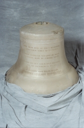 Gold-colored bell (high E flat) donated to the Cornell Chimes by Corson children in honor of President Dale R. Corson and Mrs. Nellie Corson