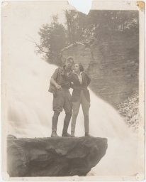 Irene Castle and Milton Sills in gorge